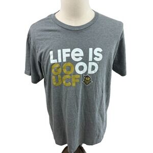 Life is Good Mens UCF Knights Tee Shirt Large Grey